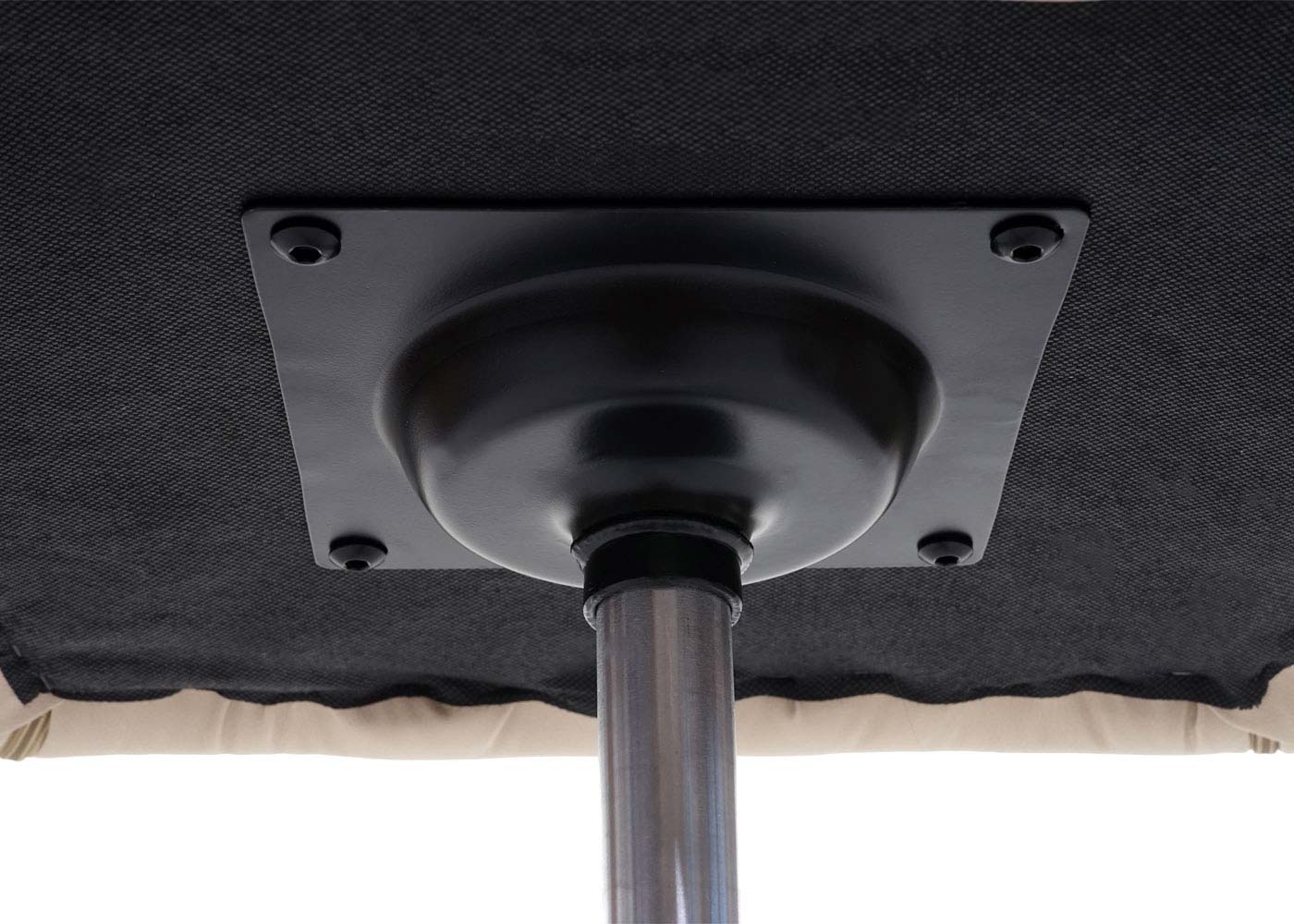 Homeoffice-HWC-A50 IV, chaise de bureau de salon + chaise de salle à manger ~ similicuir crème, pied noir - 6