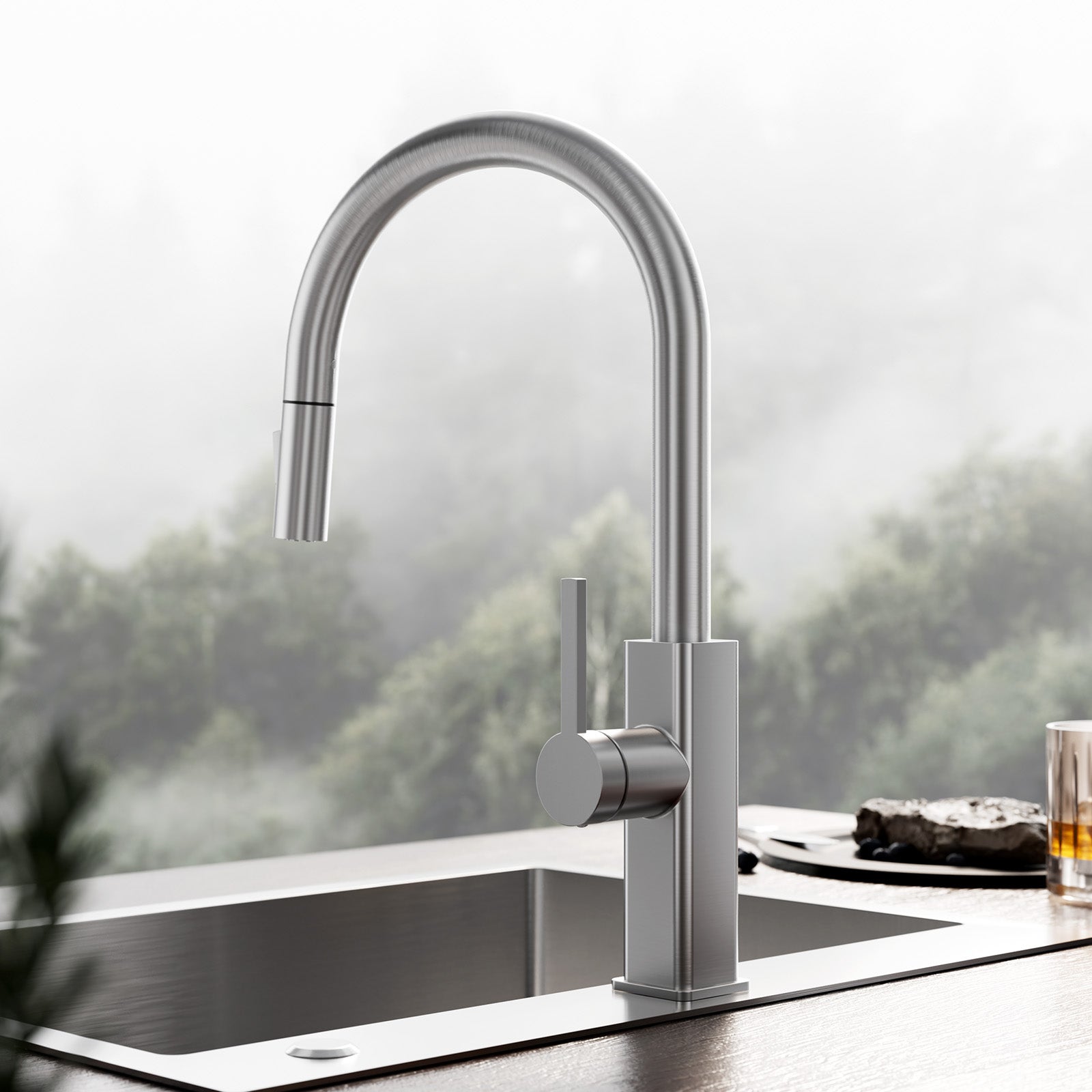 Cecipa Max Grifo de cocina extraíble de acero inoxidable