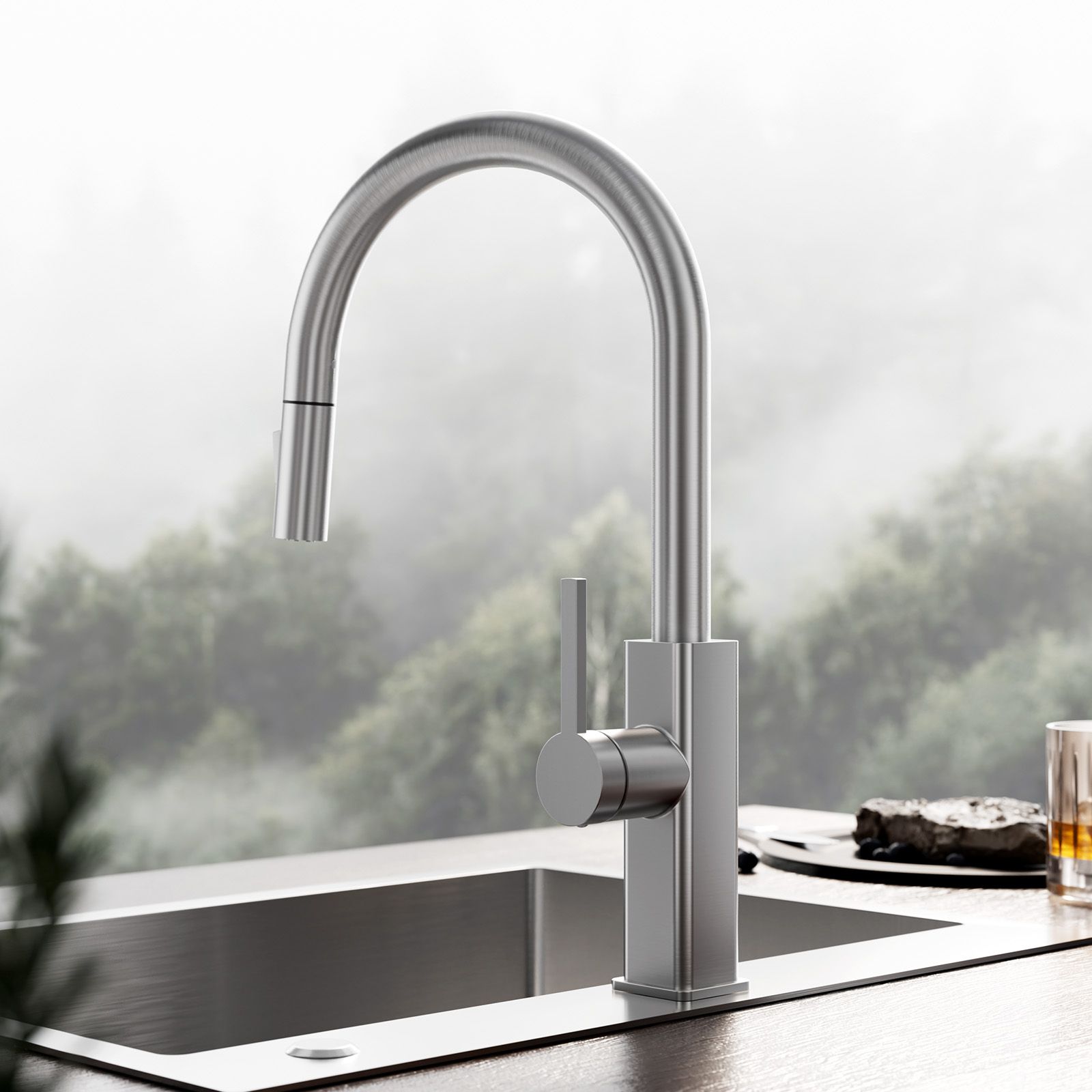 Cecipa Max Grifo de cocina extraíble de acero inoxidable