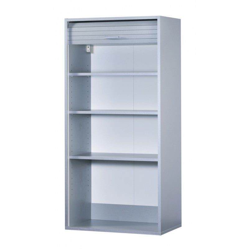 Armoire de cuisine large à rideau gris Couna L 60 x H 124 cm - 5