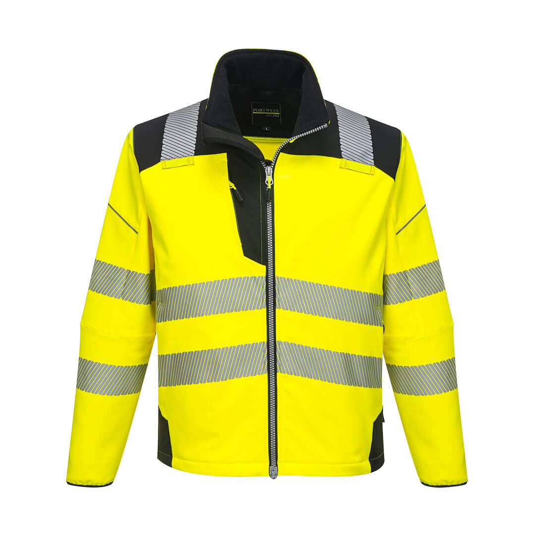 Portwest - Softshell de travail PW3 haute visibilité classe 2 ou 3 - Jaune / Bleu Marine - 3XL - 3