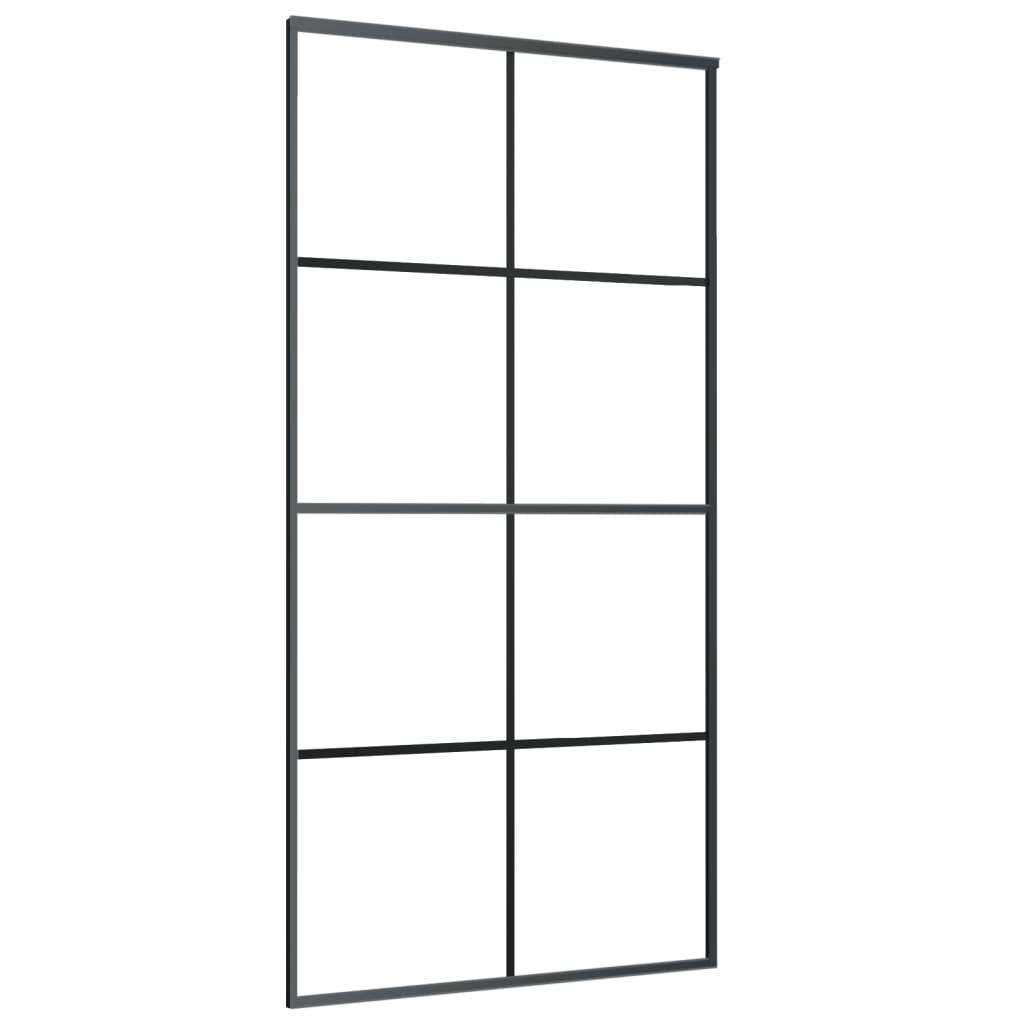 Puerta corredera set herrajes vidrio ESG aluminio 102,5x205 cm vidaXL - 5