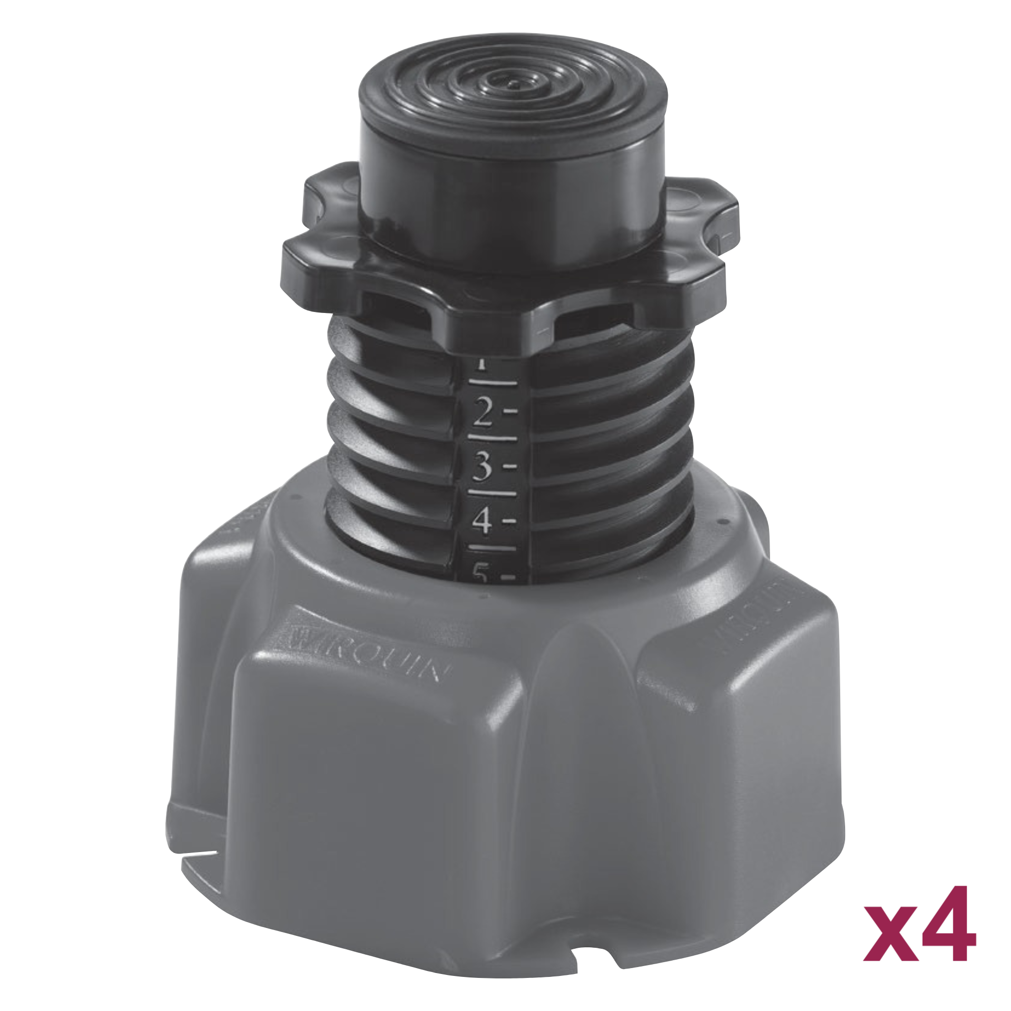 Pack de 4 pies para plato de ducha wirquin - altura regulable de 88 a 172 mm