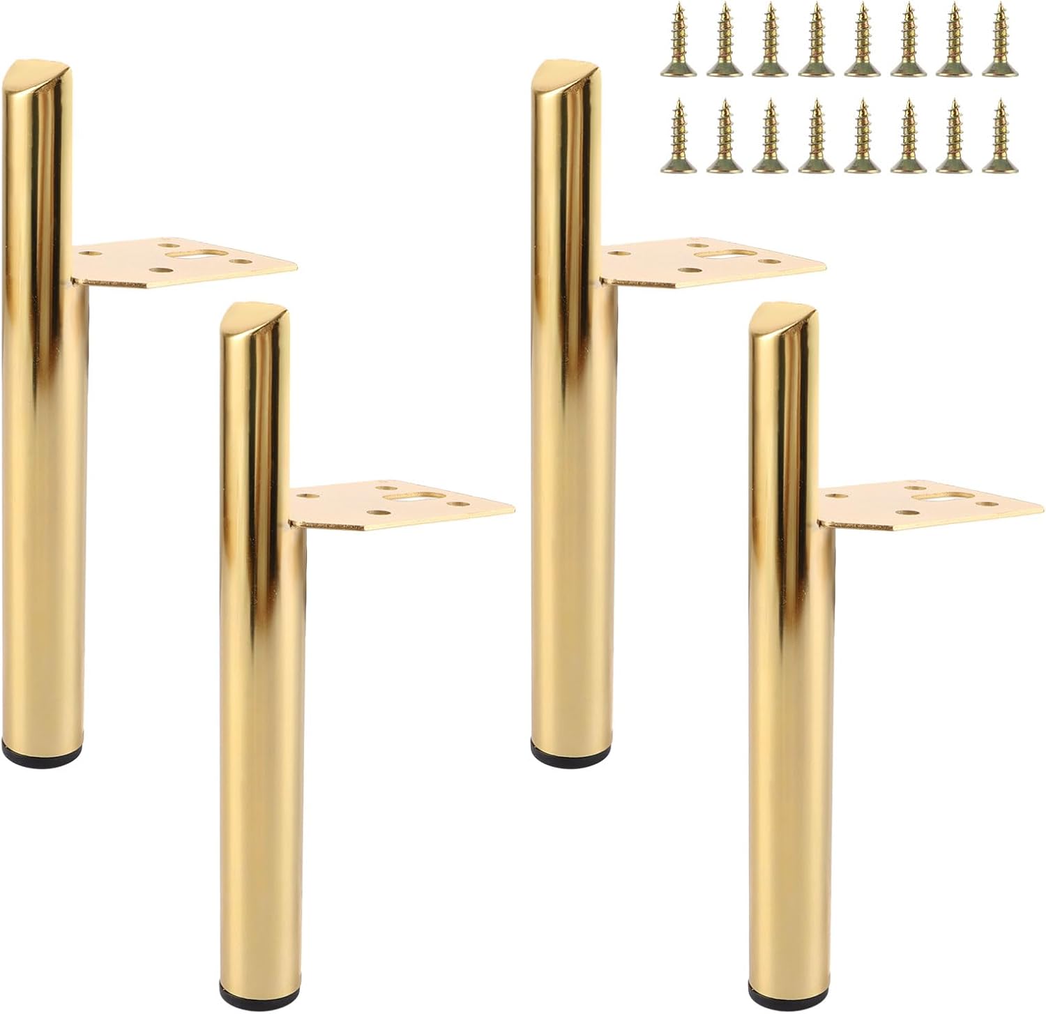 4 Złote metalowe nóżki do mebli, 18 cm, nóżki do sofy, szafki RTV, stolika kawowego, elegancki i wytrzymały design