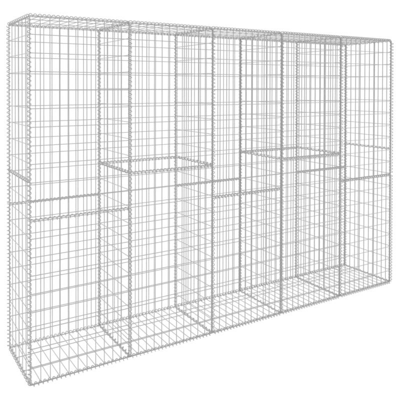 Muro de gaviones con cubierta acero galvanizado 300x50x200 cm vidaXL - 2