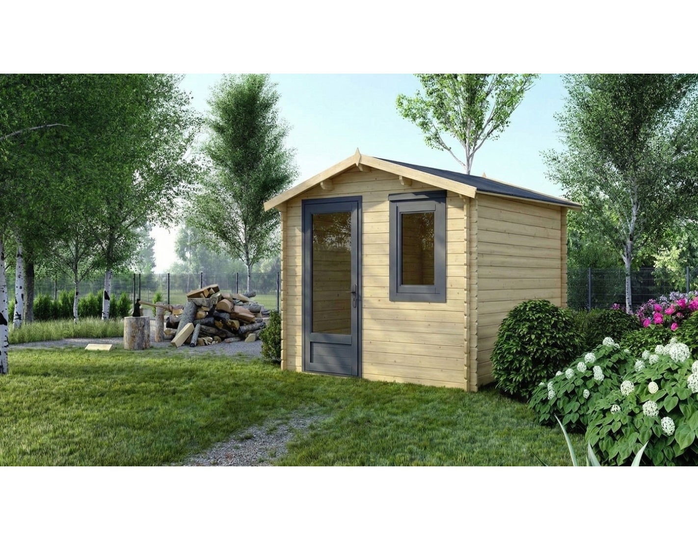 Domek ogrodowy ALTANKA 7.5 m2 - 3x2.5 m - 28 mm, drewniany, DOM755, 1szt.