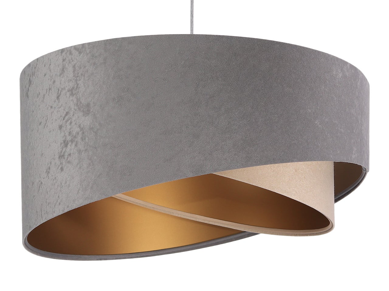 Lampa wisząca SILVERY szara/beżowa/złota