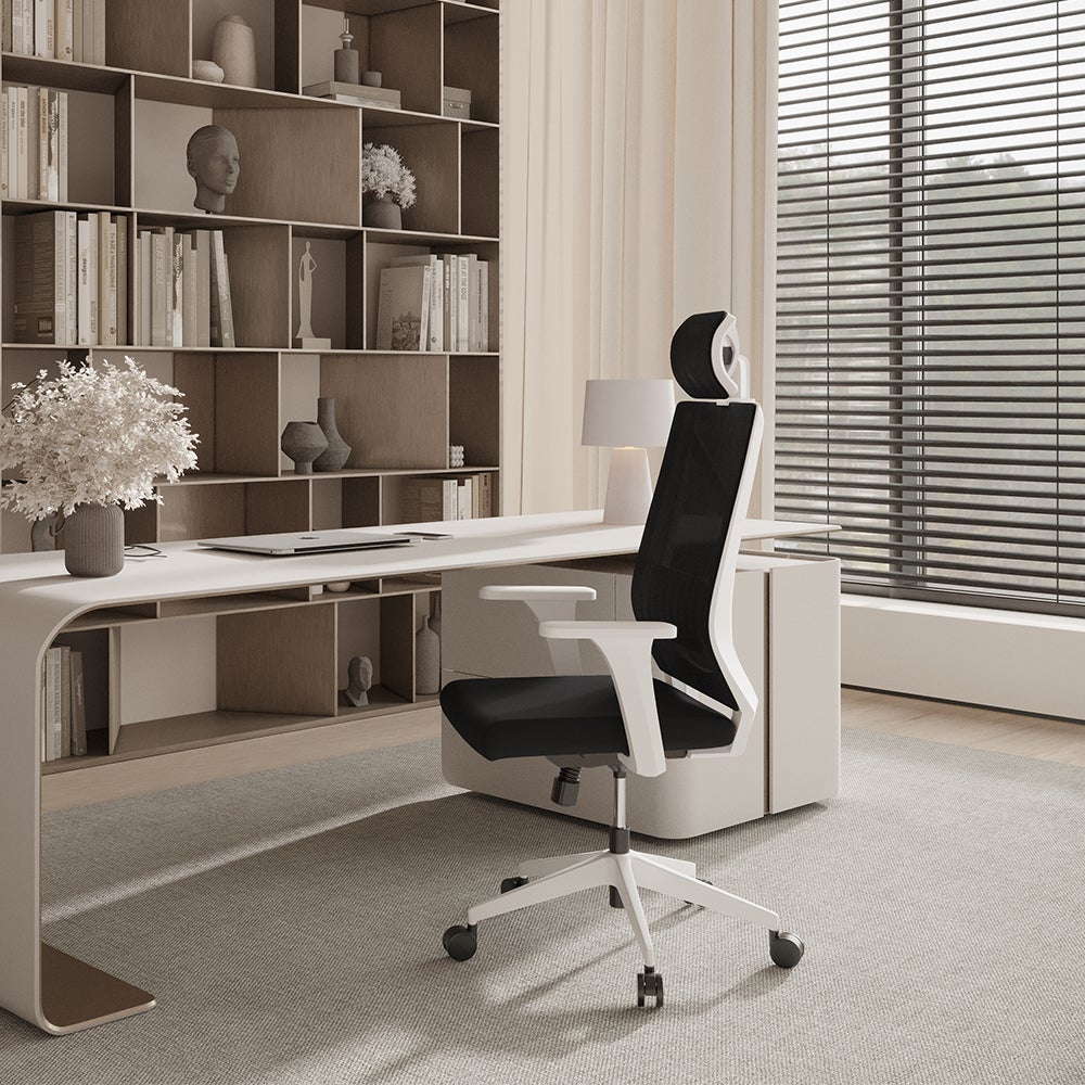 Silla de oficina ergonomica con ruedas y reposabrazos - Pevel | Leroy ...