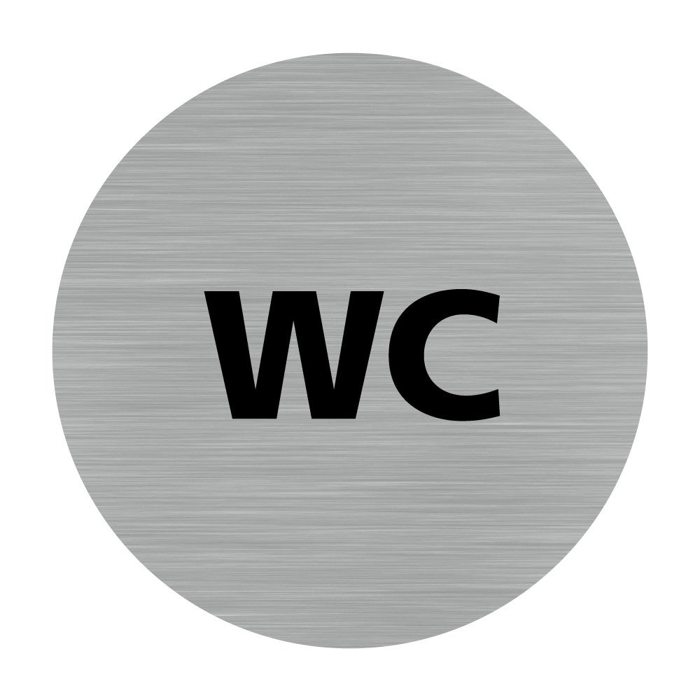 Plaque De Porte Ronde Aluminium – Pictogramme Couverts – Diamètre 75 Mm Pour Cuisine, Restaurant