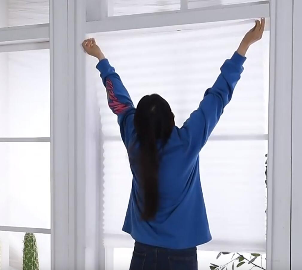 Tende plissettate termiche, senza foratura, tende semi-oscuranti, protezione per la privacy e protezione solare, 60 cm x 180 cm - 5