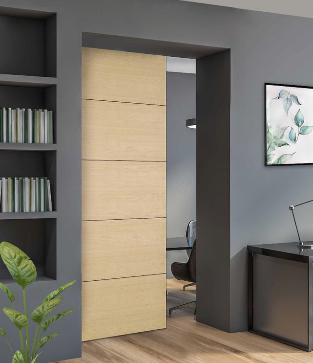 Porte seule bois isoplane ANTLIA3 830 frêne blanc européen