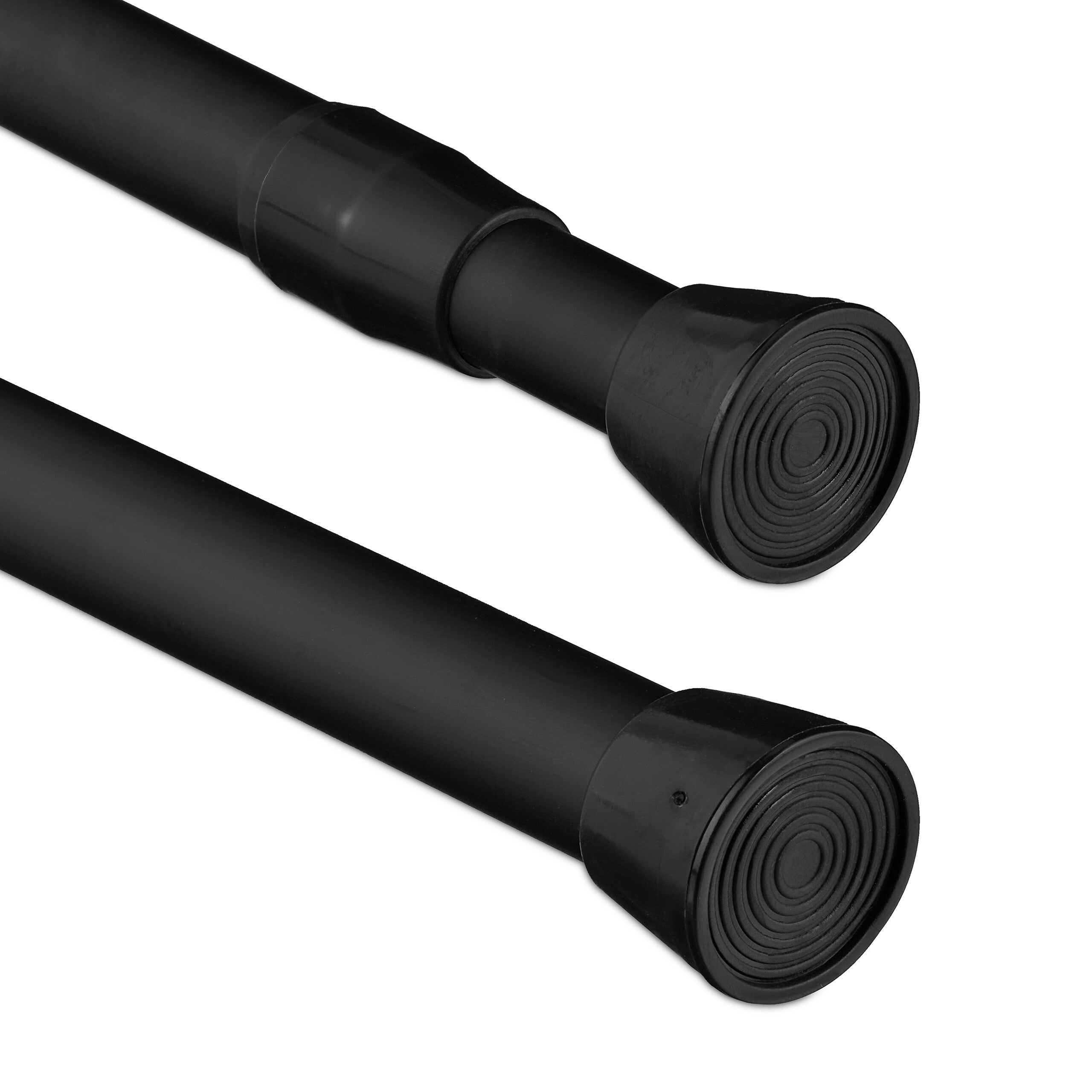 Asta Per Tende A Tensione ZYRW Regolabile Da 130 A 360 Cm – Senza Fori, In Acciaio Inox, Diametro 3,2 Cm, Per Doccia E Finestre, Nero - 6