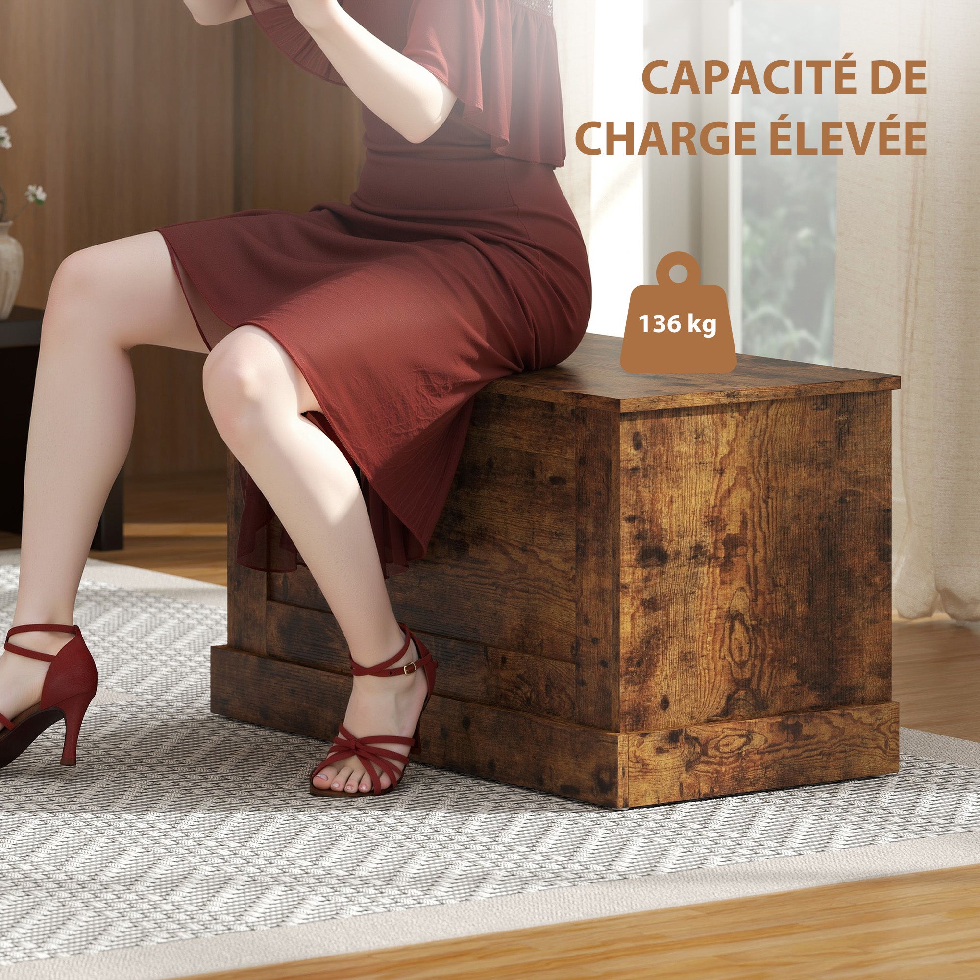 Coffre de rangement panneau de particules HOMCOM - 6