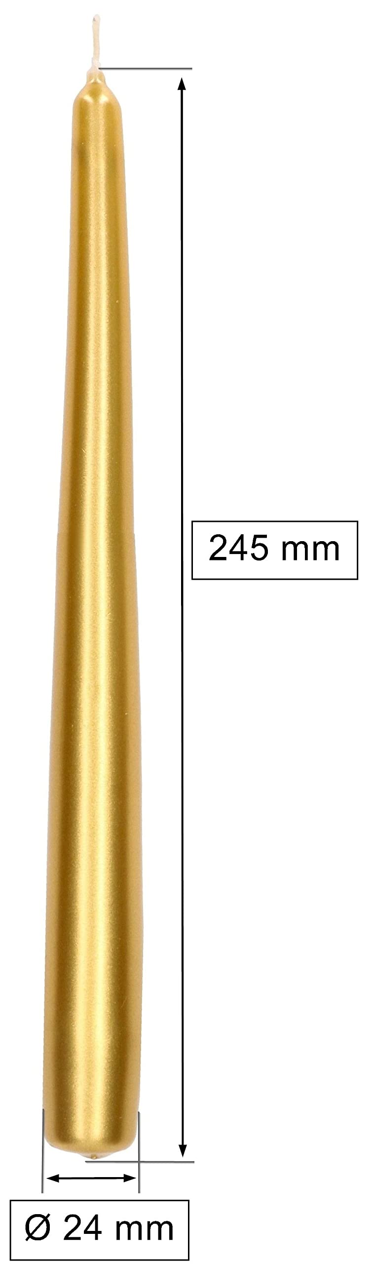 Lotto da 4 candele da tavolo per portacandele metallizzato dorato non profumate - profumo gradevole - aromaterapia - candele decorative - KOTARBAU - 2