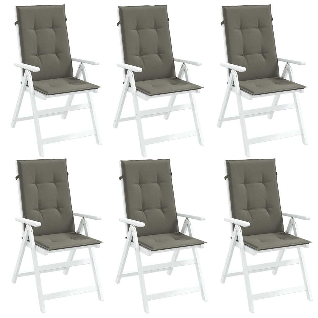 VidaXL Coussins De Chaise De Jardin Lot De 4 Carreaux Gris 50x50x4 Cm - La Poste