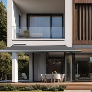 Store Banne Solaire Coffre Intégral Anthracite 7016 3,6 X 3 Toile Ardoise