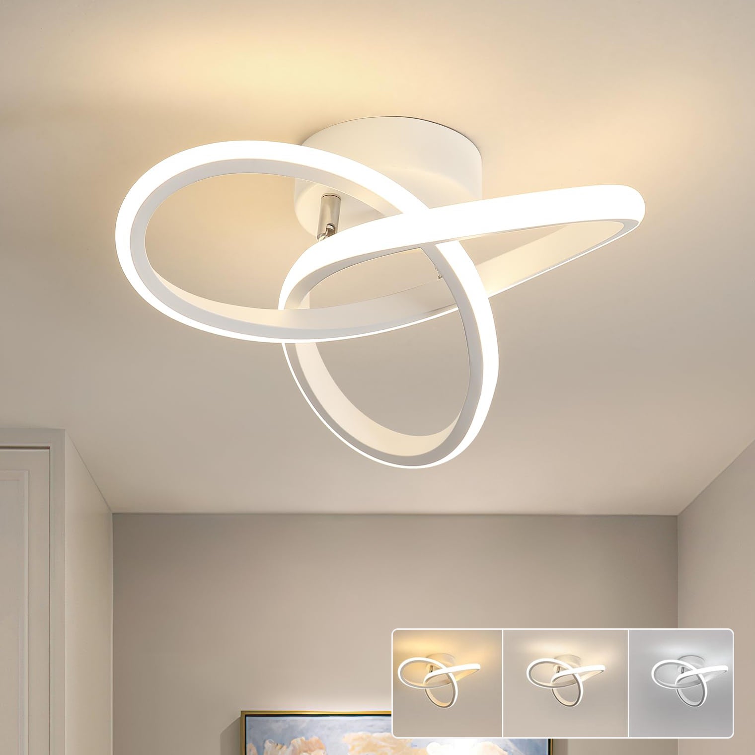 Plafon LED żyrandol LED energooszczędny nowoczesny plafon W designerska oprawa oświetleniowa LED do przedpokoju temperatury barwowe K K