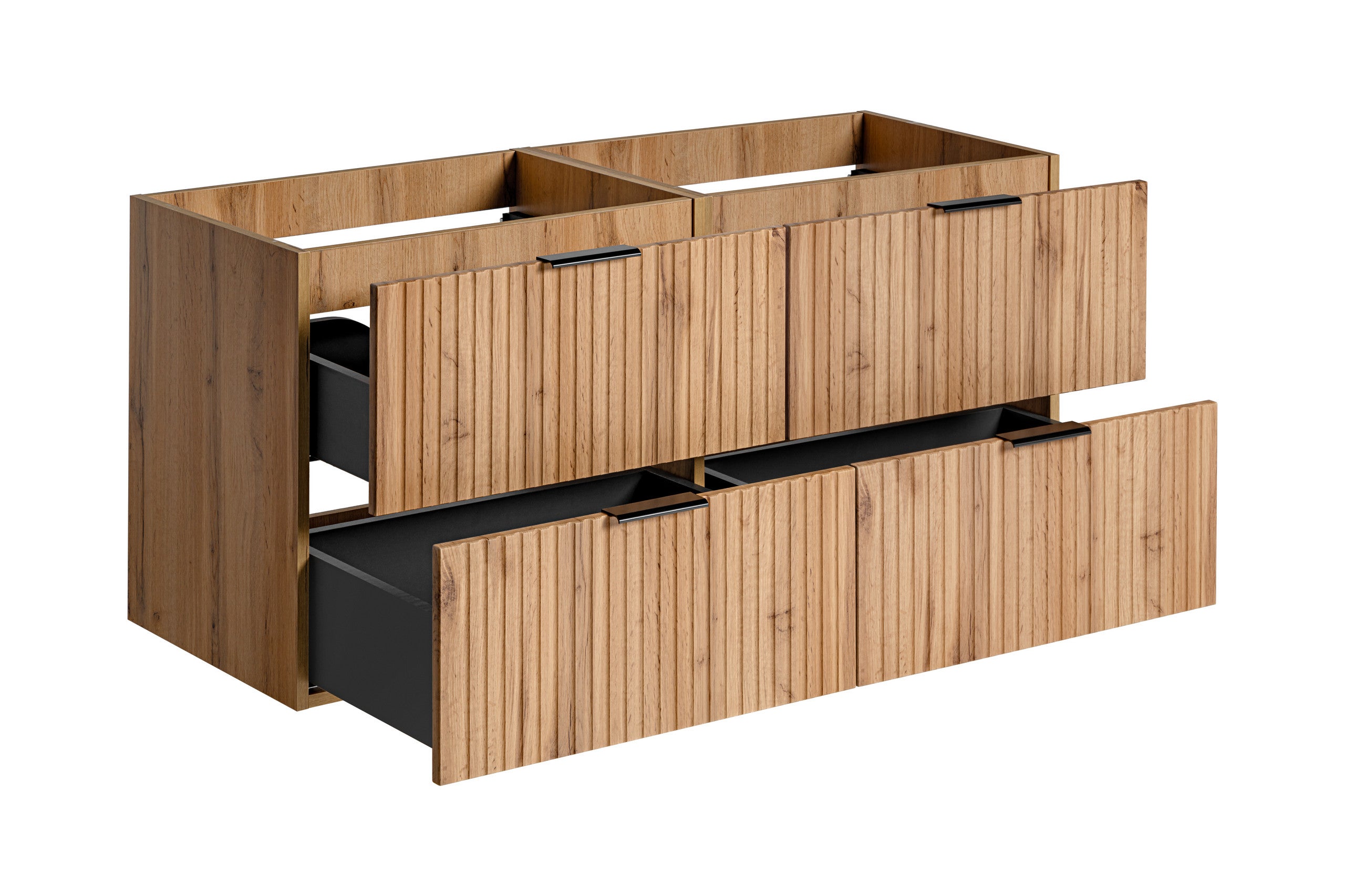 Meuble de salle de bain suspendu sous double vasque ADEL CHÊNE 120 cm - 4