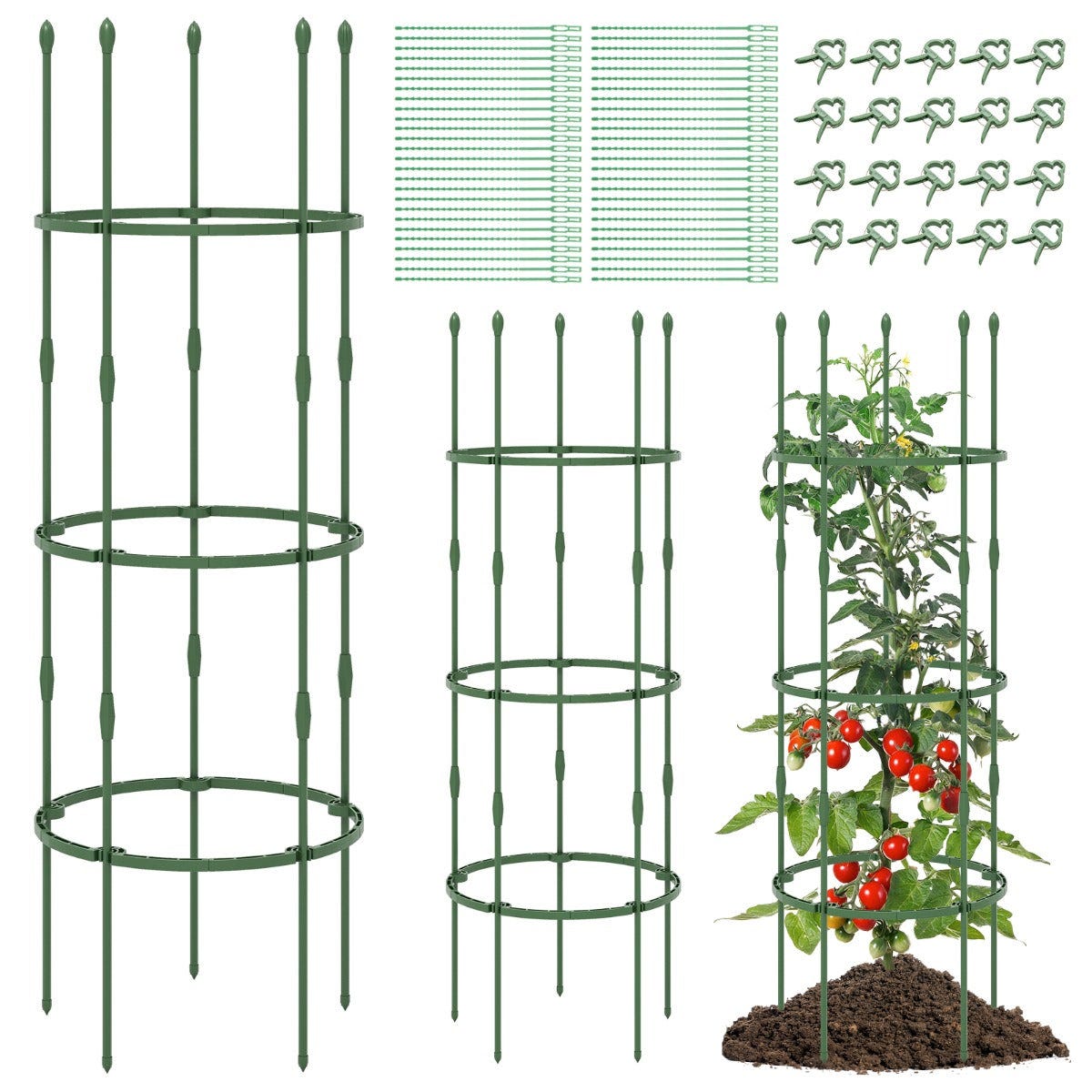 Relaxdays Lot De 3 Treillis De Jardin Métal Noir – Support Plantes Grimpantes 122 Cm, Décoratif Et Robuste Pour Rosiers Et Lierre