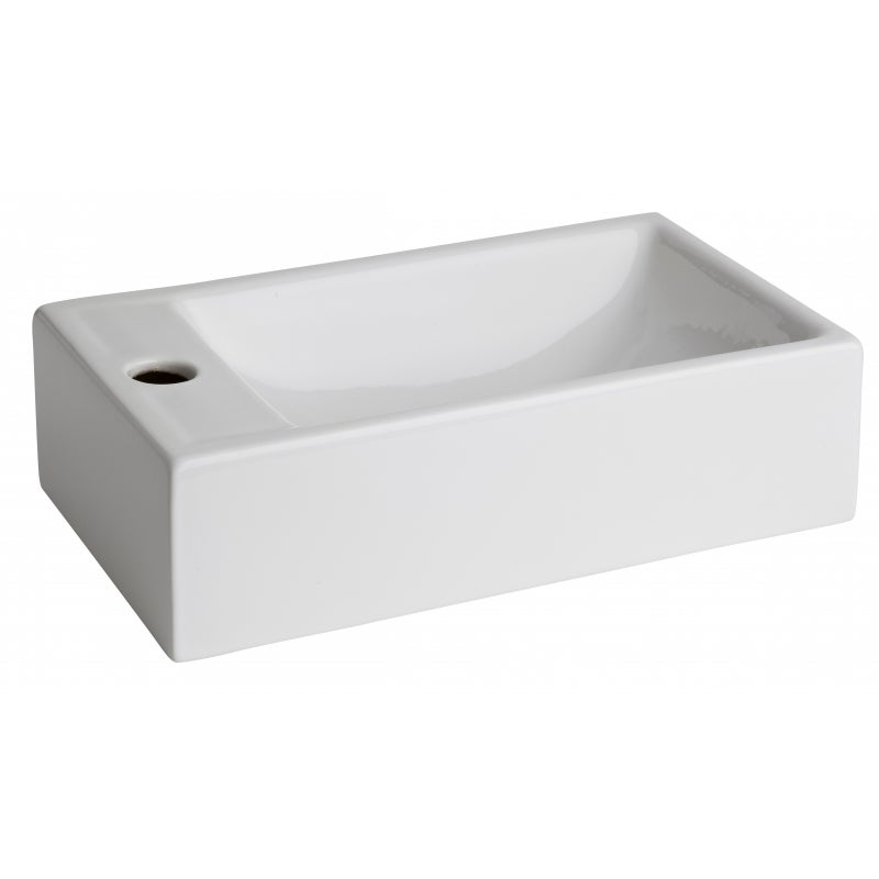 Lave mains rectangle blanc contemporain - 8