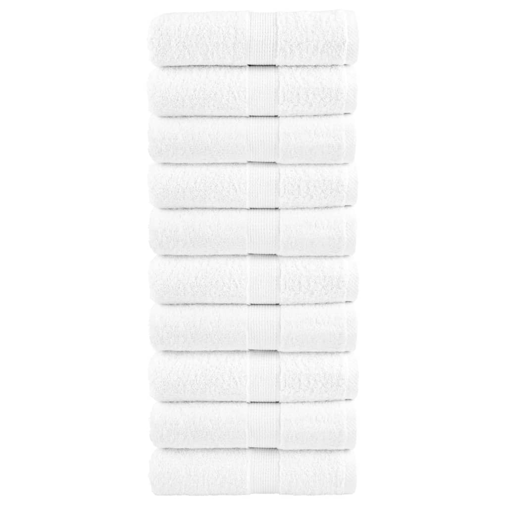 Ręczniczki premium, SOLUND, 10 szt., białe, 30x50 cm, 600 g/m² vidaXL