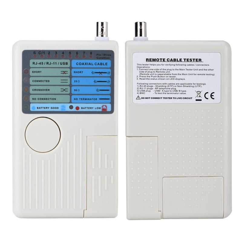 Testeur de réseau RJ45 / RJ11 / USB / BNC et détecteur de câbles LAN - 5