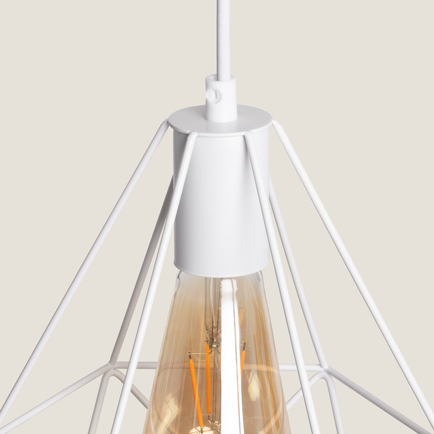 Lustre Suspension Métal Sardo, Blanc, Métal, E27, IP20, 1250 mm x 200 mm x 200 mm - 4