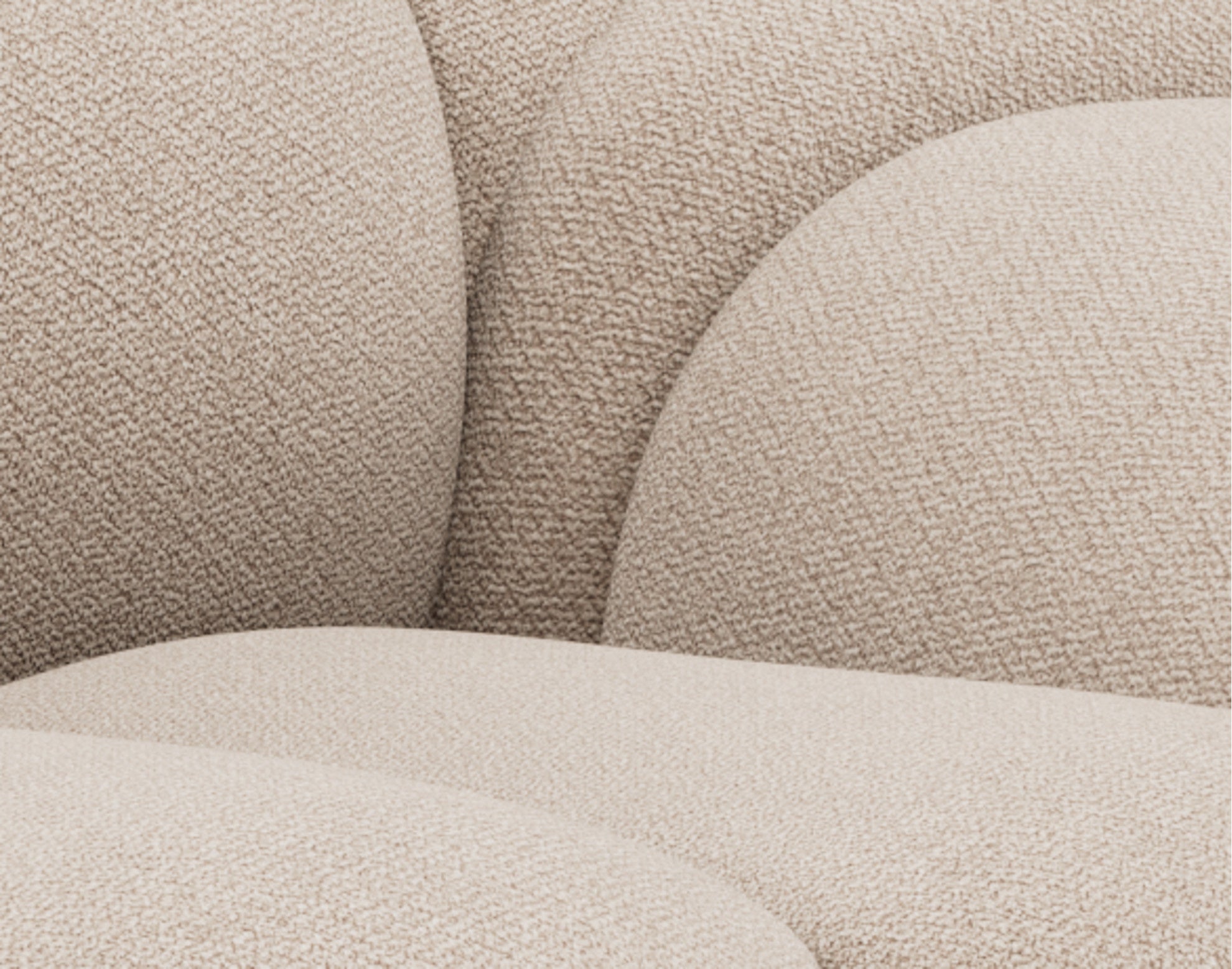 Canapé droit 3 places en velours texturé beige - AVA - Best Mobilier - 7