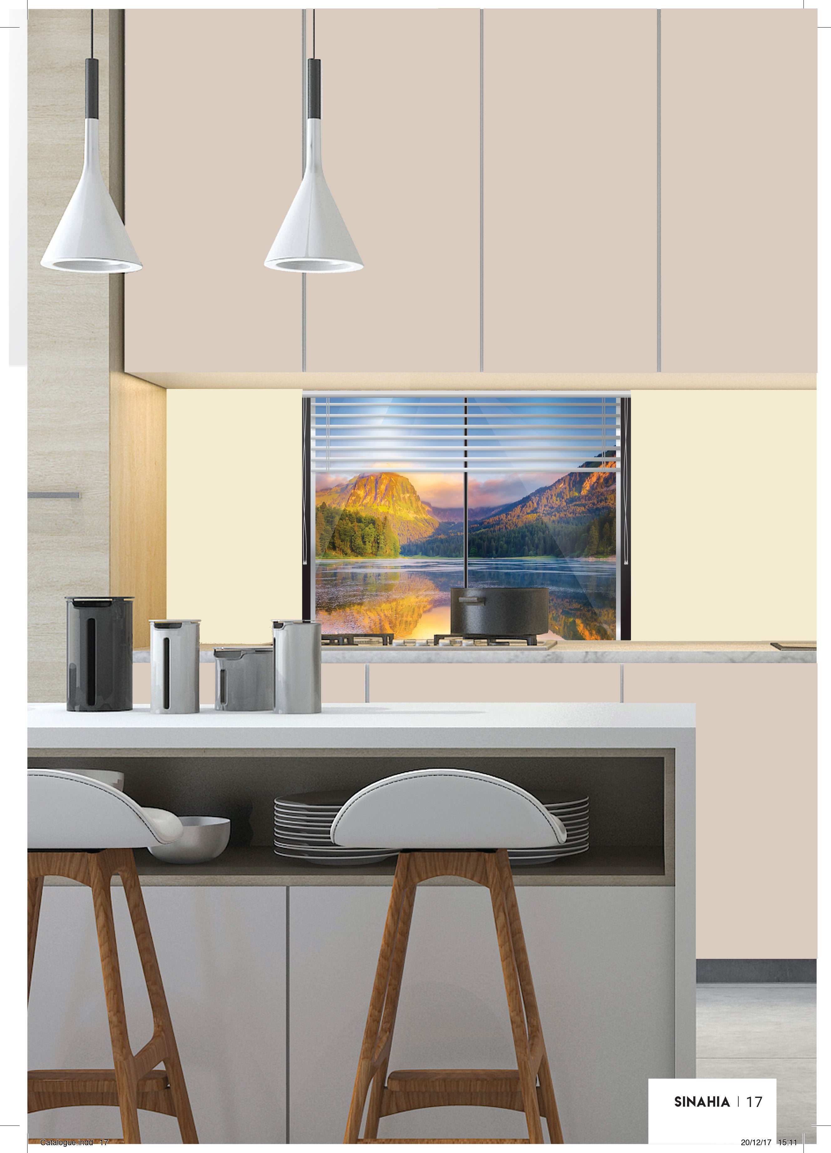 Crédence décorative SINAHIA paysage fenêtre 900mmx700mm Ep 6mm verre securit - 4