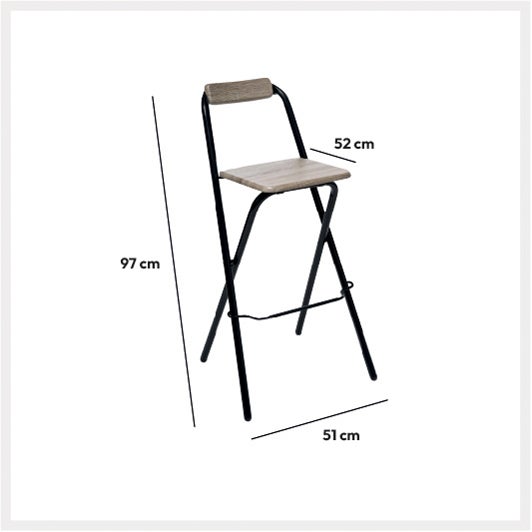 Chaise de bar pliante 