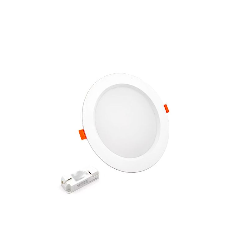 Spot LED Encastrable Plat D115 15W IP44 Avec Transfo - Blanc chaud ...