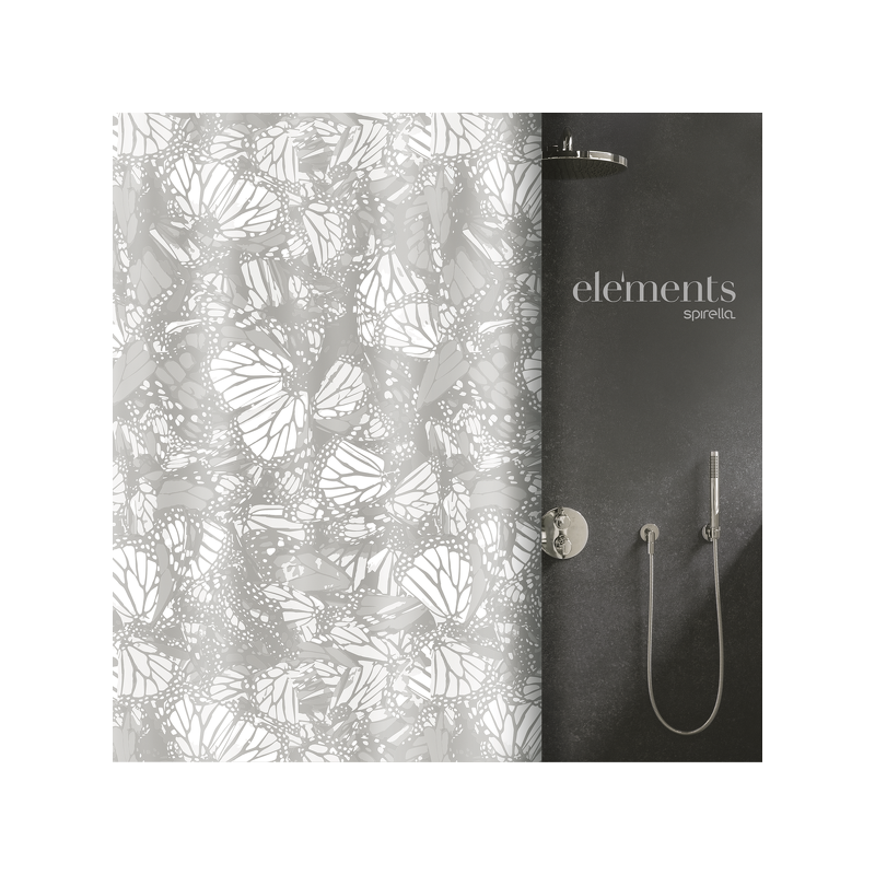 Rideau de douche Polyester NOVA 120x200cm Gris Elements by Spirella