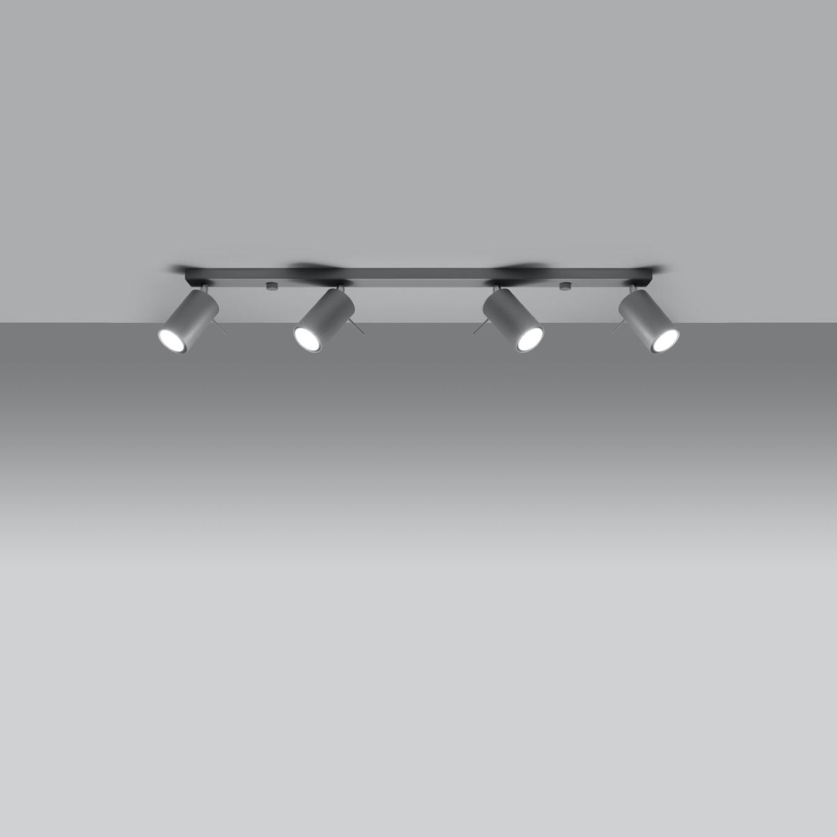 Plafon BRIIX 4L szary LED 3000K - 80x6x16cm Sollux