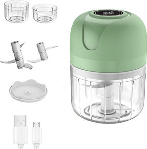 Robot Da Cucina Elettrico 6L In Acciaio Inox 350W - Tritatutto Multiuso Con 4 Lame In Titanio Rimovibili - 4