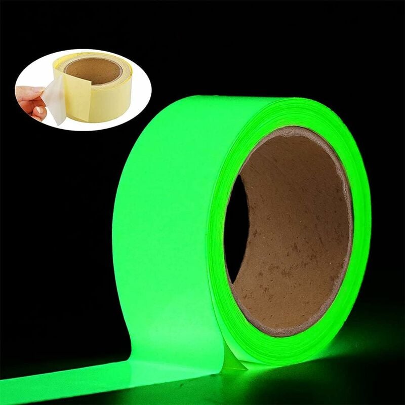 Taśma Fosforyzująca, Taśma Fluorescencyjna 5m x 5cm Świecąca w Ciemności Taśma do Dekoracji Domu i Oznakowania Bezpieczeństwa