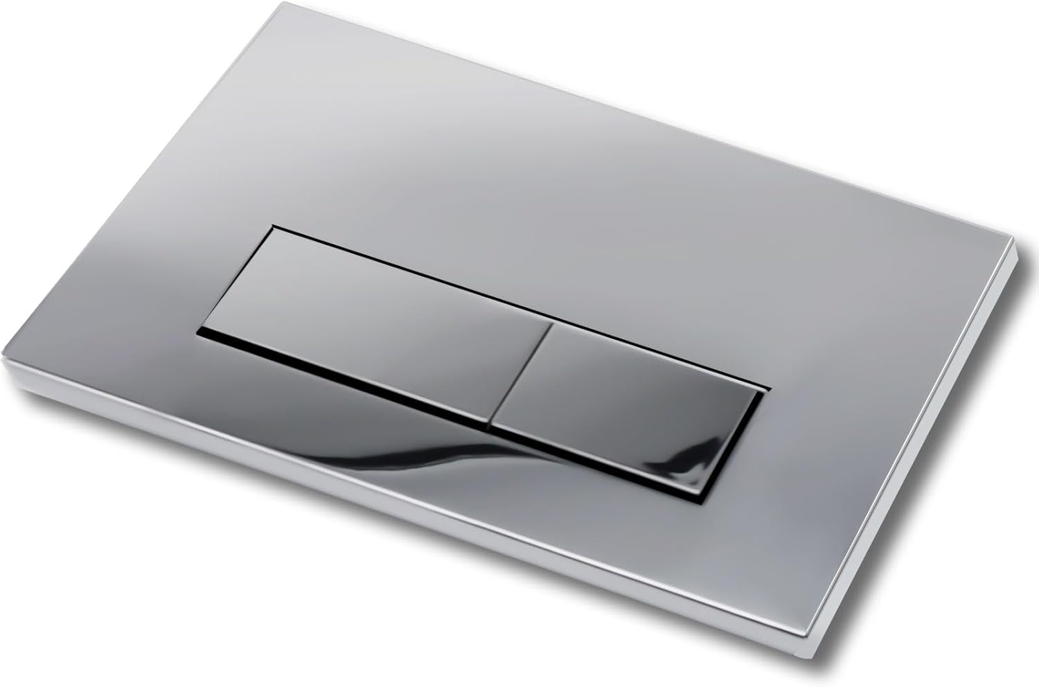 Chromowany panel sterowania z podwójnym spłukiwaniem - Kompatybilny z Geberit Sigma UP300/UP320 - Kompletny zestaw instalacyjny 245×164 mm