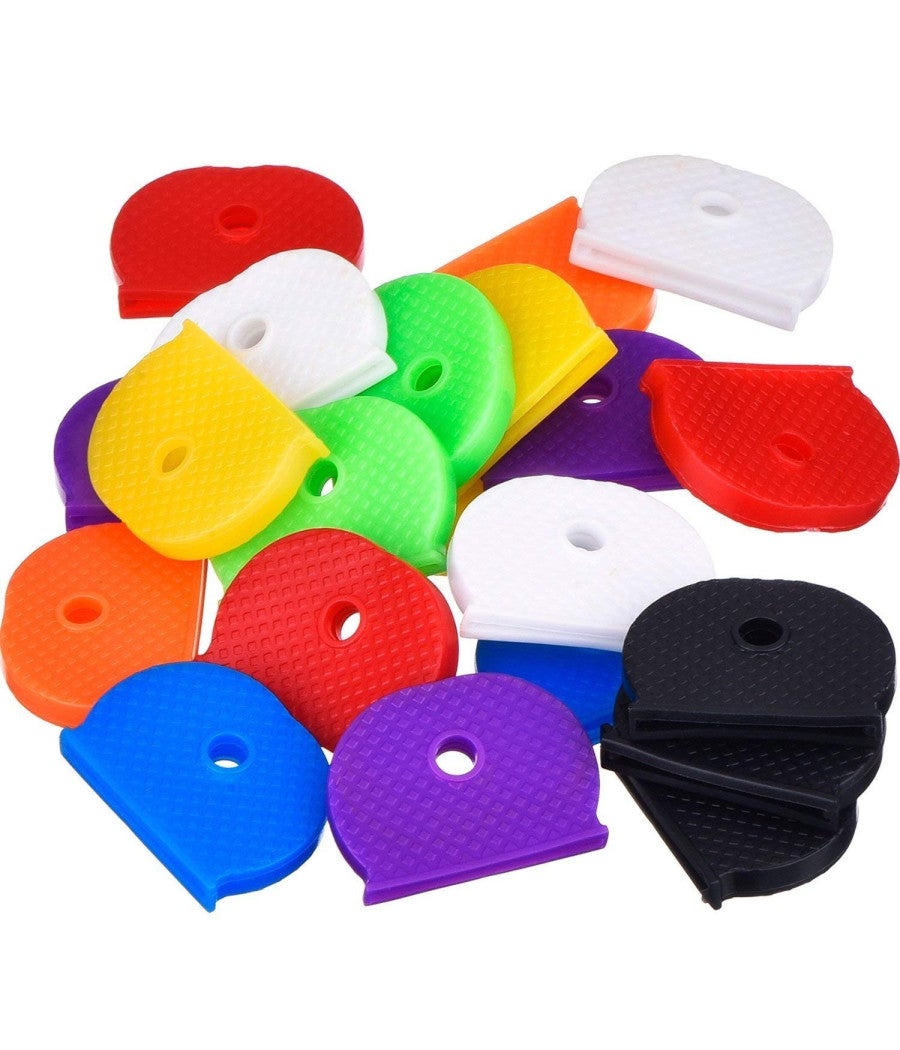Coprichiavi Colorati In Silicone - Set 10 Pezzi Con Etichette Per Organizzazione Chiavi - Foto 3