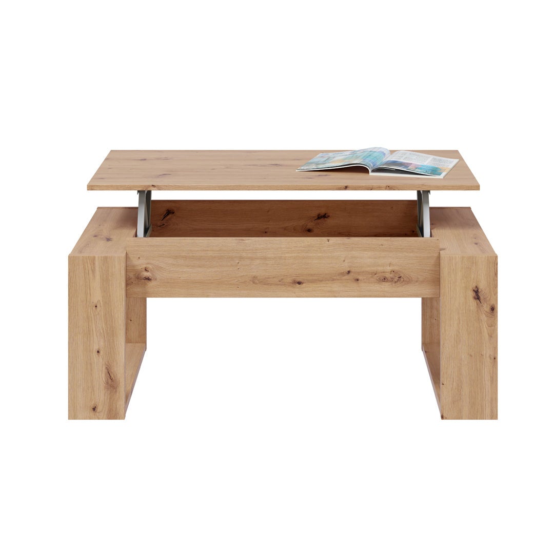 Table basse relevable - BALTIK - Rectangulaire - Chene - Sur pieds - 105 x 55 x 45 cm - 5