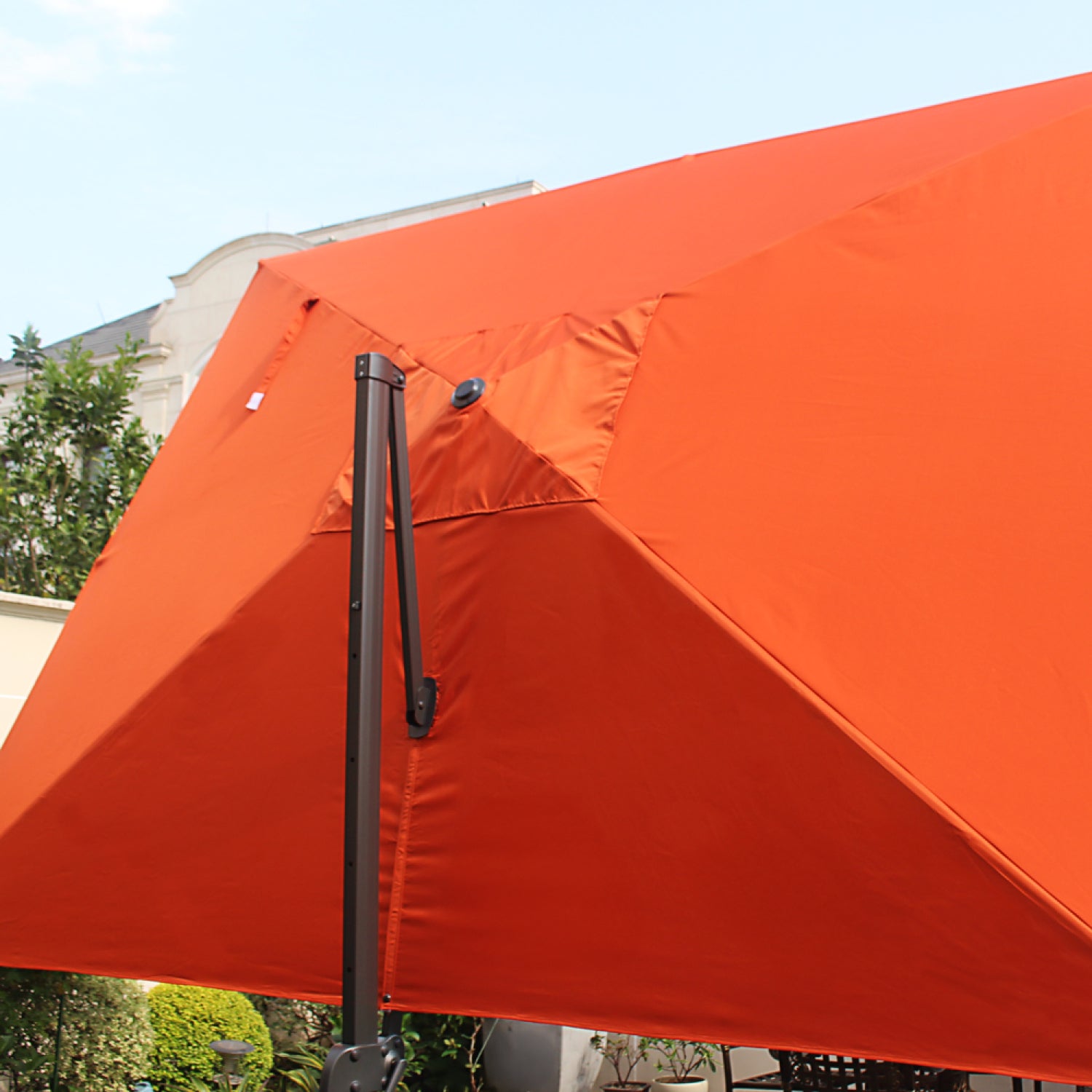 Parasol terracotta déporté rectangle 3 x 4 m rotatif à 360 CESARE - 7