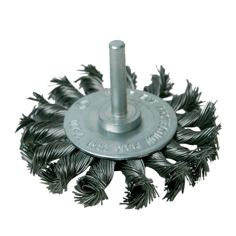 Silverline 868901 Brosse à Fils Métalliques Torsadés 75 Mm - Idéale Pour Décapage Et Préparation Soudure