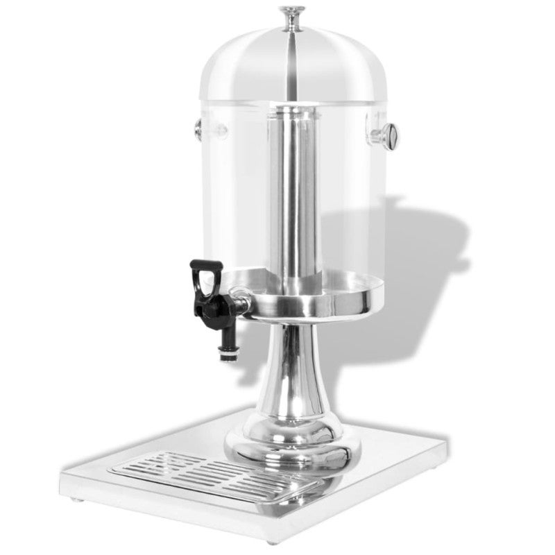 Distributeur Restauration Distributeur De Jus Rétro 8L Avec Refroidissement - Fontaine à Boissons Professionnelle Argentée Fontaine à Boisson Professionnelle
