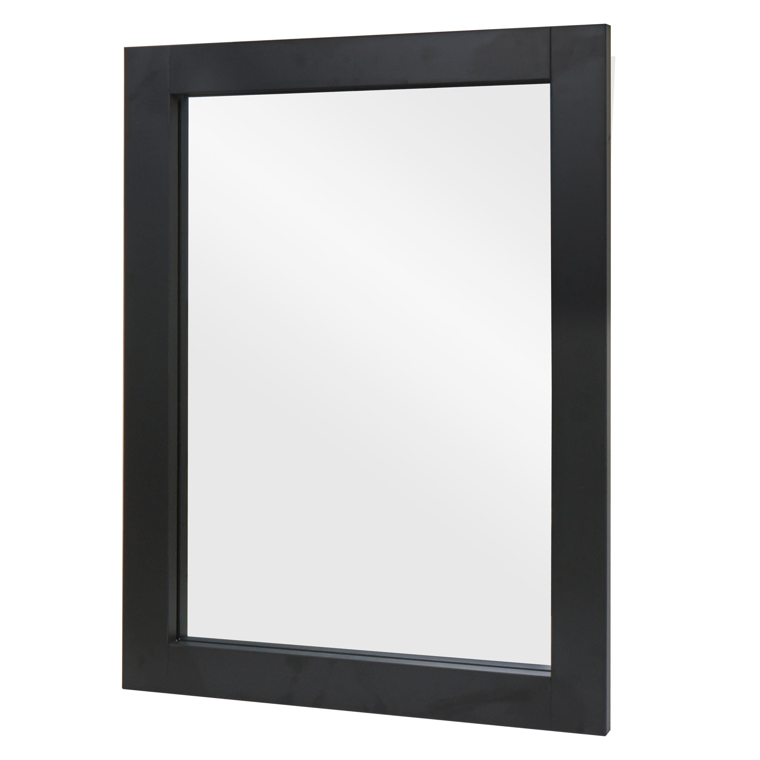 Lustro ścienne HWC-L86, łazienkowe Lustro łazienkowe Meble łazienkowe, certyfikat MVG 72x52cm ~ czarne