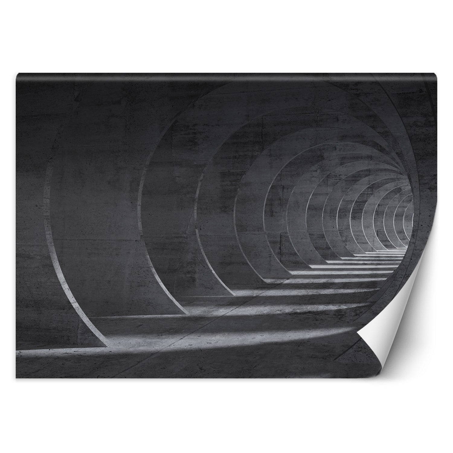 Fototapeta, Tunel szary 3D 254x184