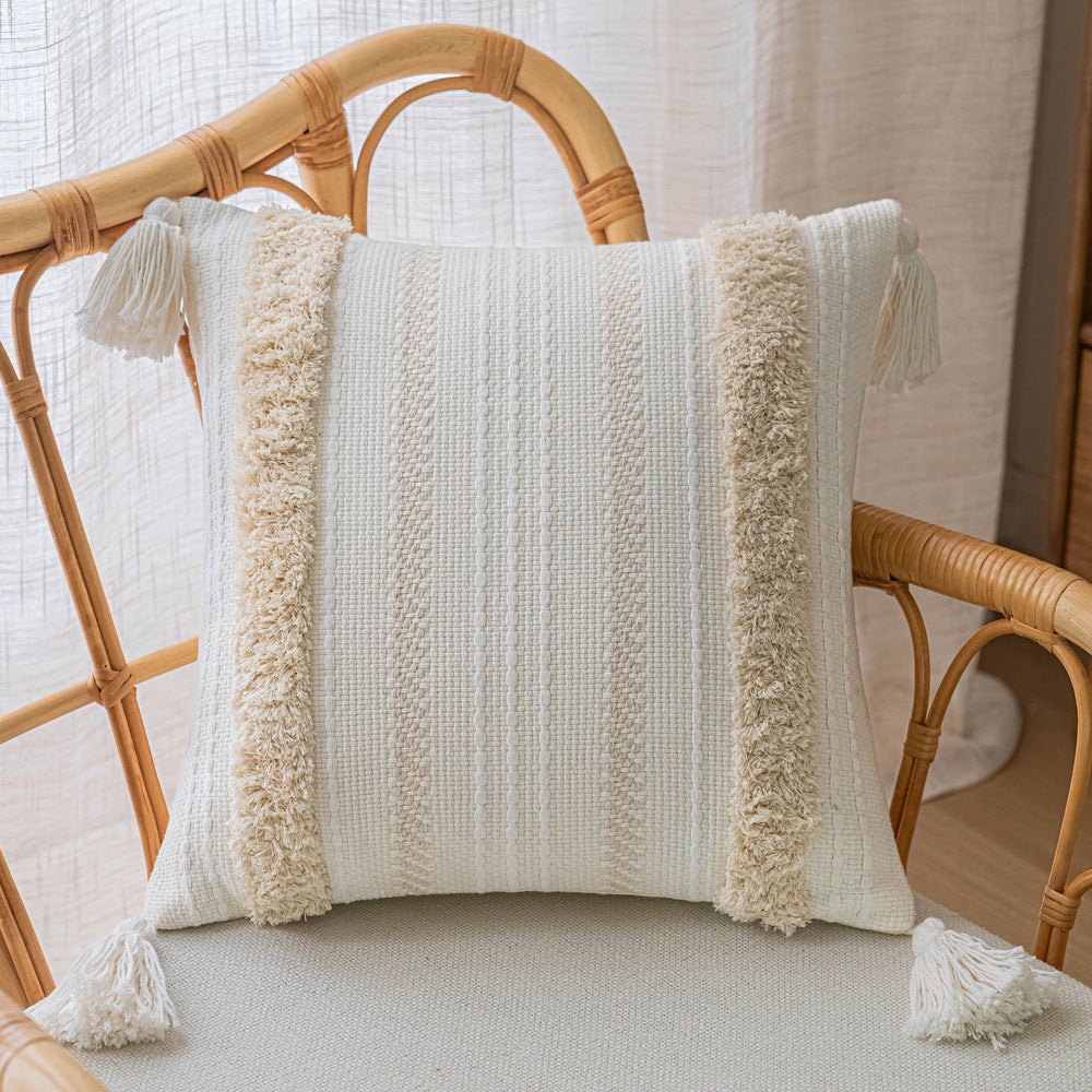ARNTY Housse de Coussin, Housse Coussin 45x45 Lot de 4 Housses de Coussin Taie d'oreiller Décoratif Canapé pour Chambre, Canapé, Chaise, Lit,Jardin (Espoir-Lin