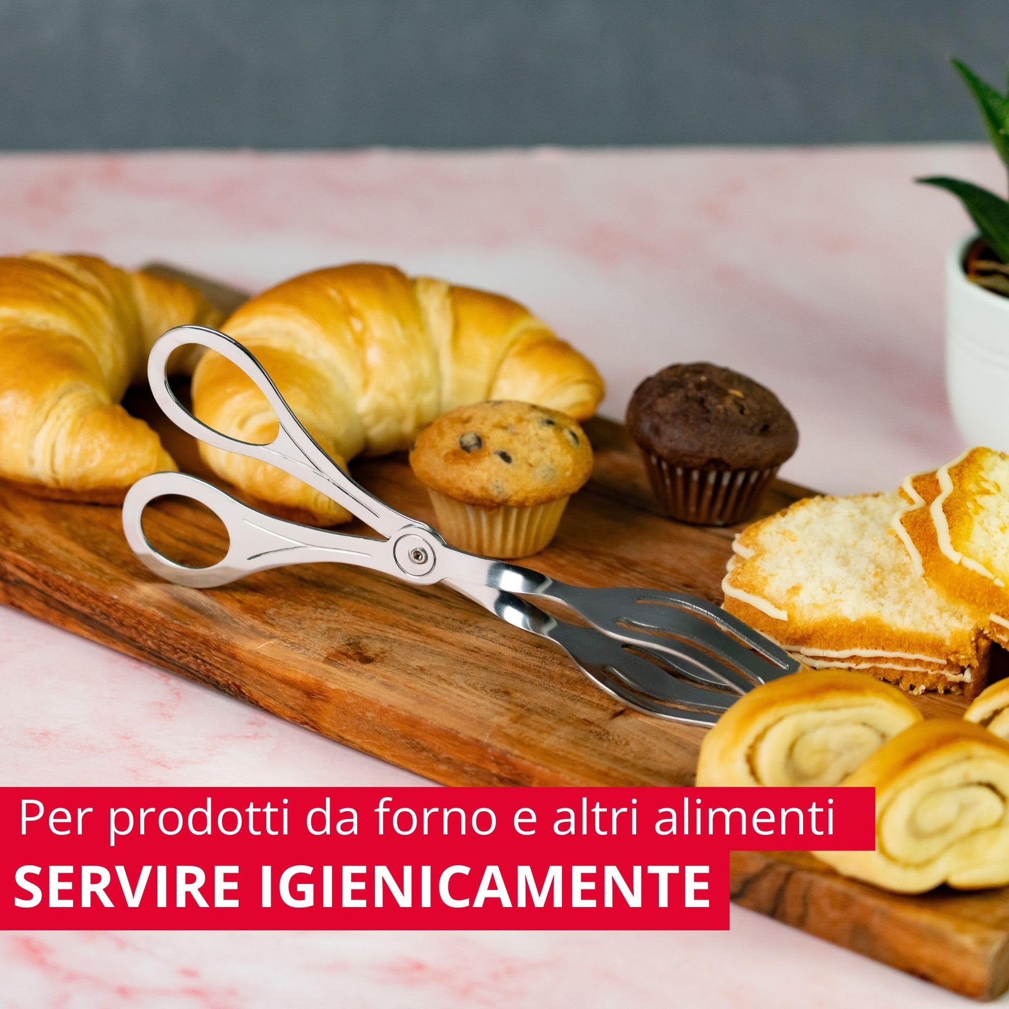 Westmark Pinze per pasticceria - Pinze versatili per servire in modo igienico prodotti da forno e altri alimenti, ideali per buffet, lunghezza 19,8 cm - 3