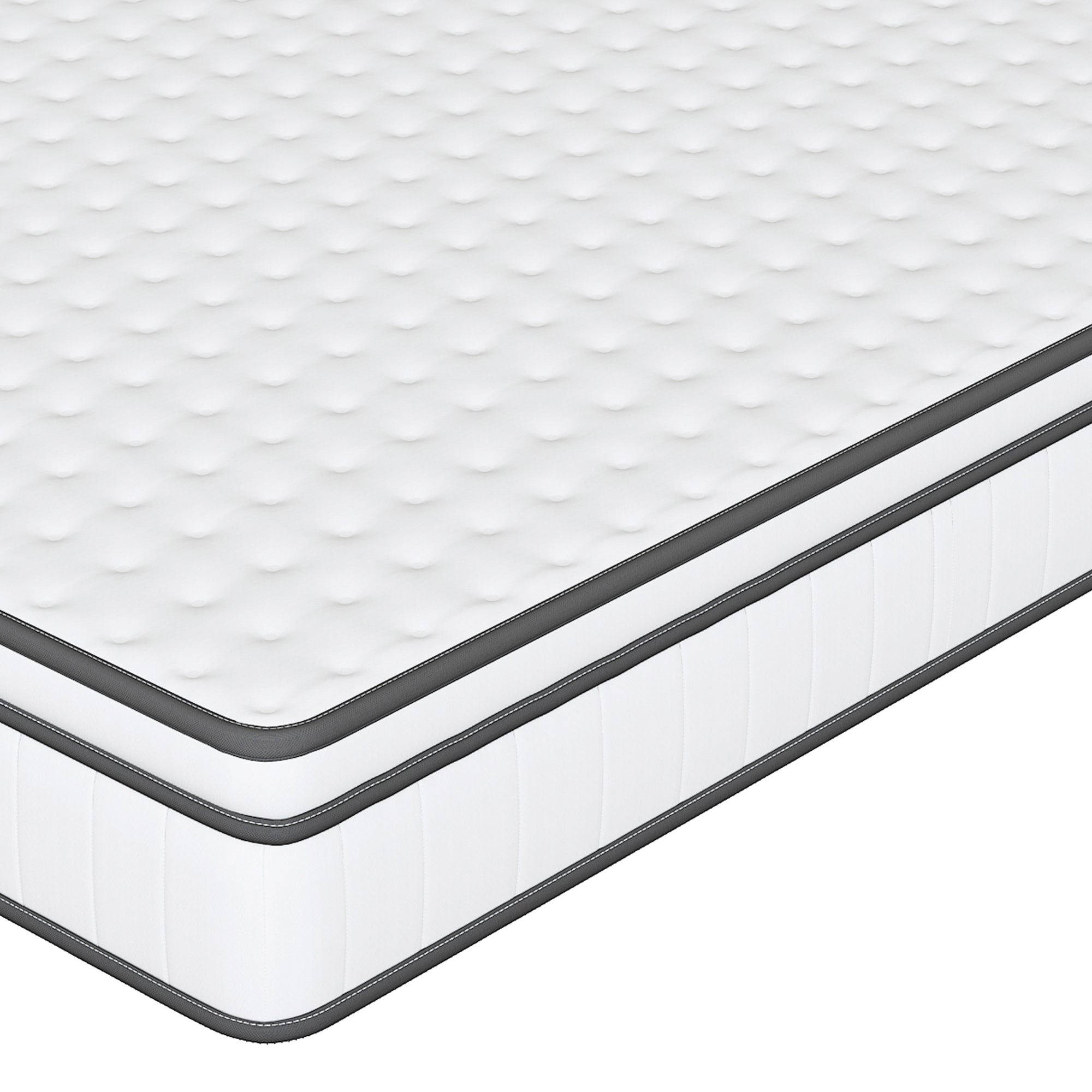 Matelas 140 x 190 cm, hauteur 25 cm, Matelas à ressorts, ressorts ensachés 7 zones, avec tissu doux, dureté H2, maille 3D, respirant - 10