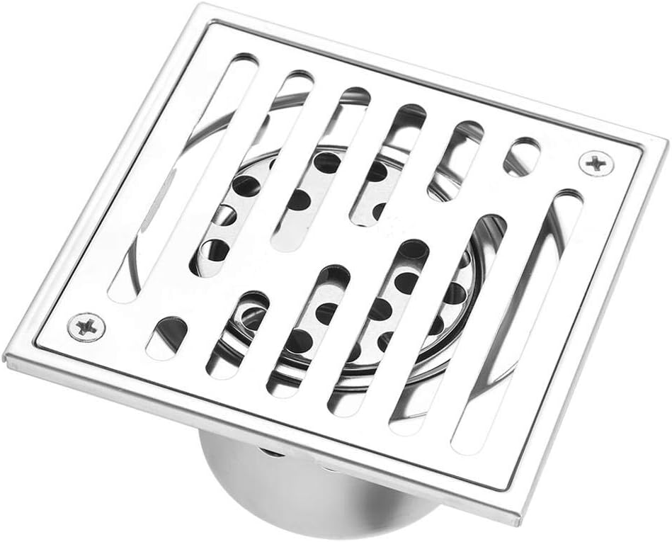 Scarico Da Pavimento In Acciaio Inox Quadrato, Grande Calibro