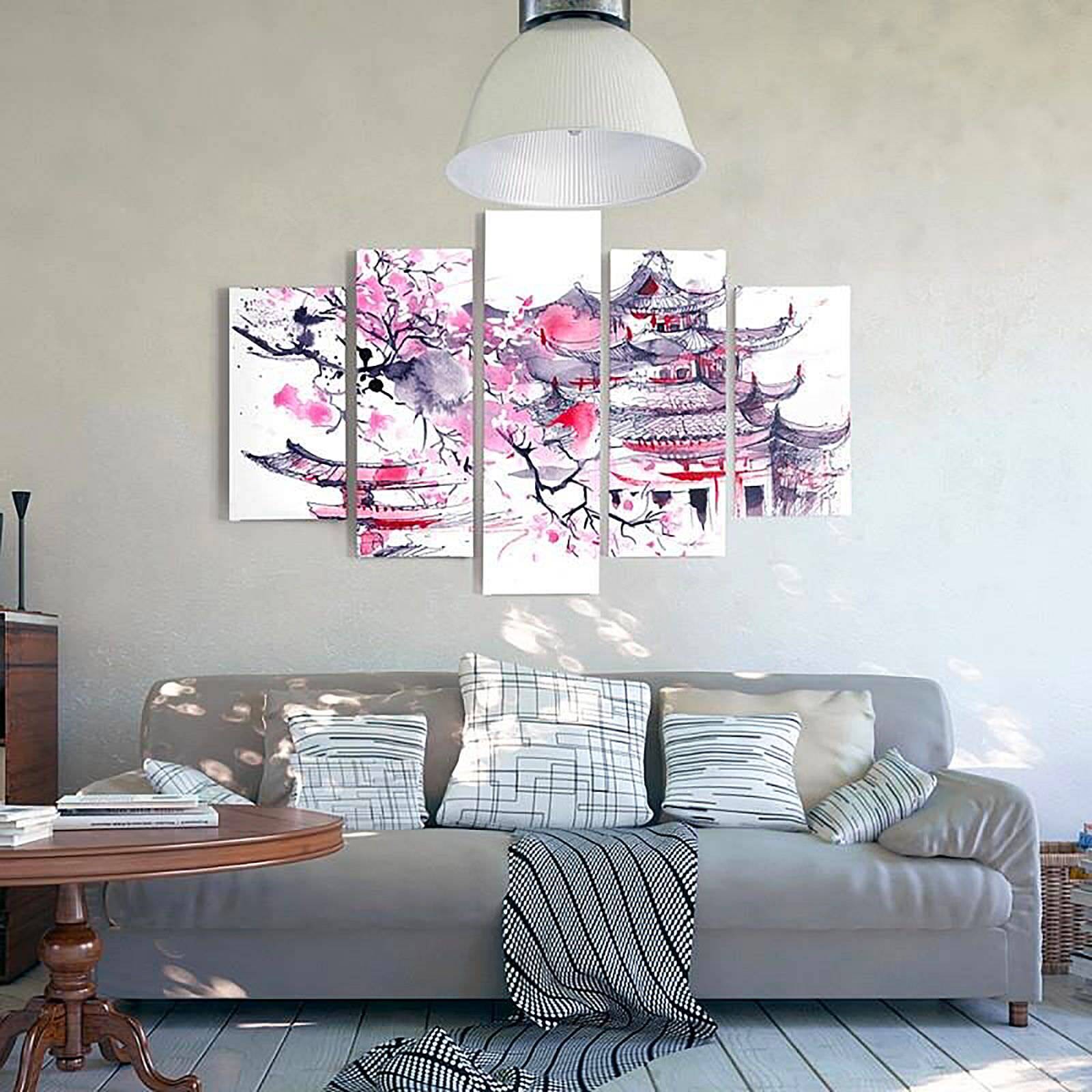 Tableau un paysage japonais - 300 x 140 cm - 5