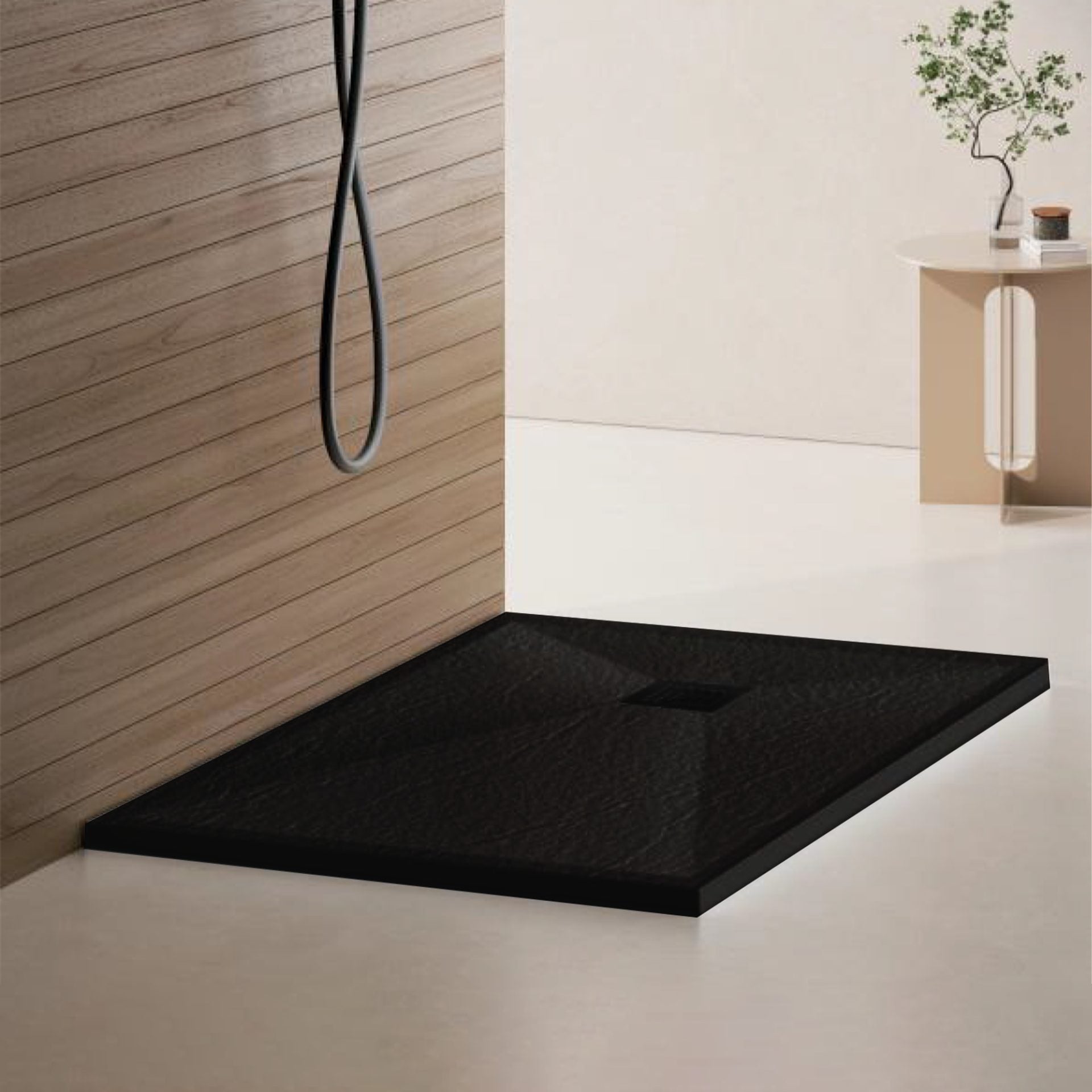 Cadita de dus dreptunghiulara 70x90 cm, slim 3 cm, negru