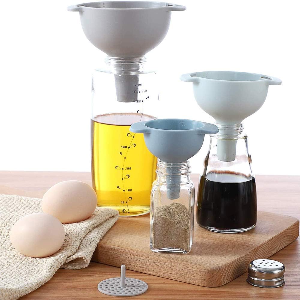 Entonnoir alimentaire, entonnoir de cuisine, entonnoir en plastique, entonnoir à confiture avec filtre, entonnoir alimentaire en plastique 4 en 1 - 5